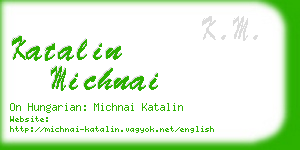 katalin michnai business card